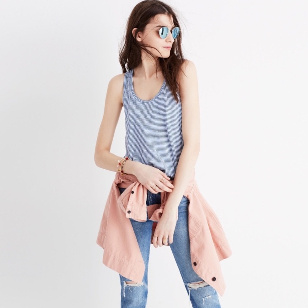 Madewell striped tank top